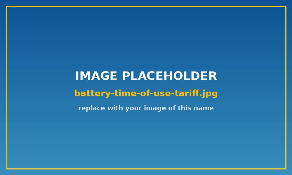 Smartphone app showing battery charge and discharge schedule for a time-of-use tariff