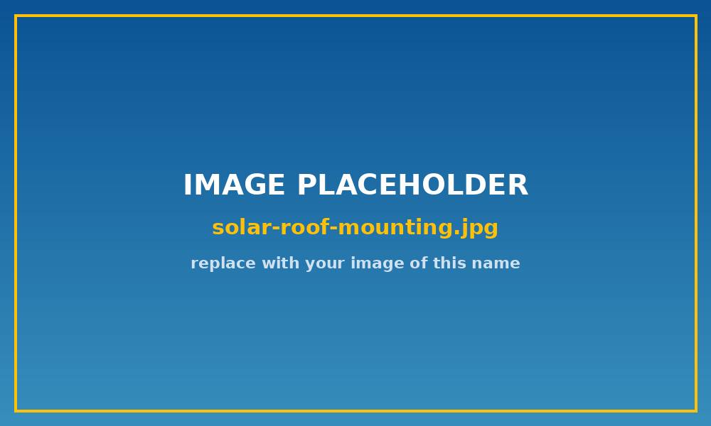 Solar panel mounting brackets fixed to roof rafters beneath the tiles